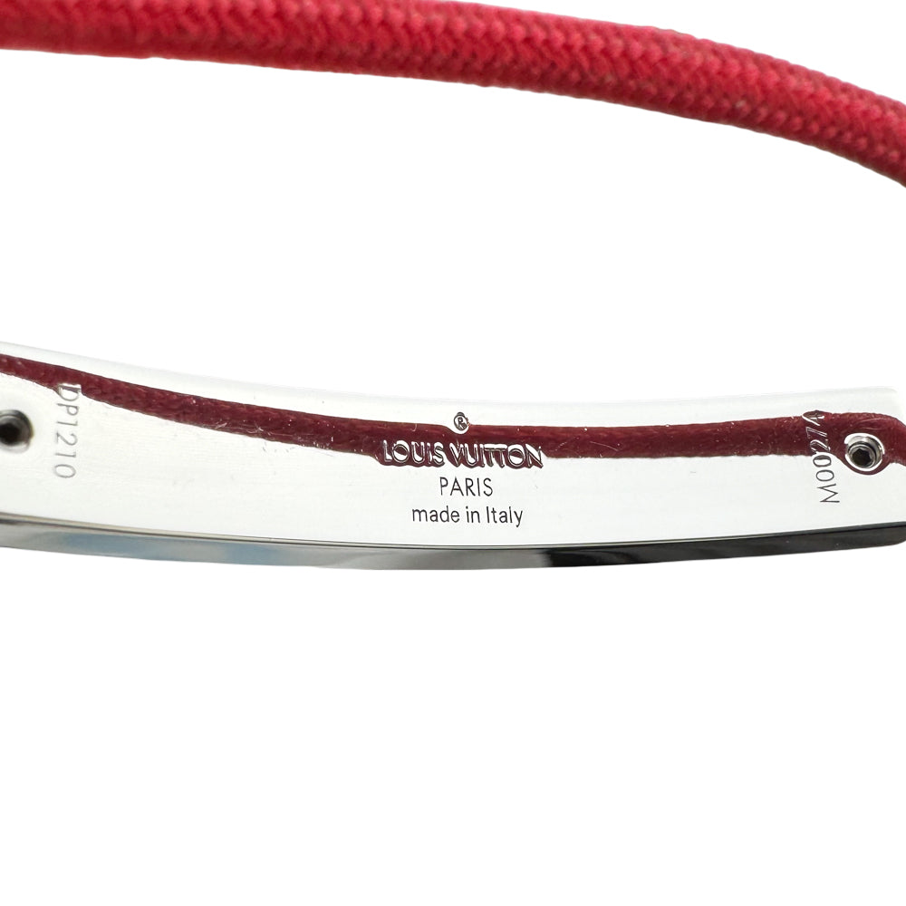LOUIS VUITTON Red & Silver Space Bracelet LHQ1451