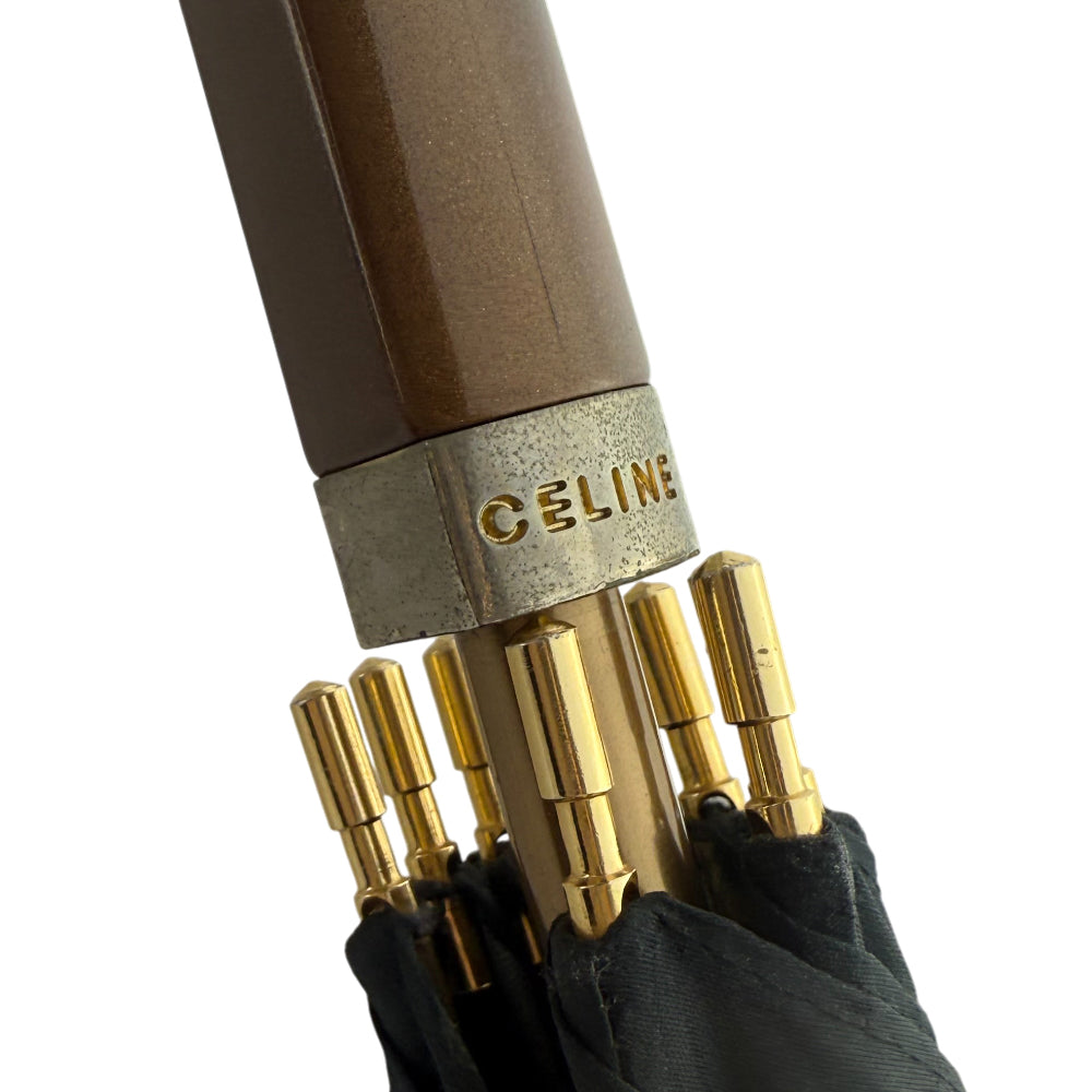 CELINE Black Triomphe Umbrella LHQ1457