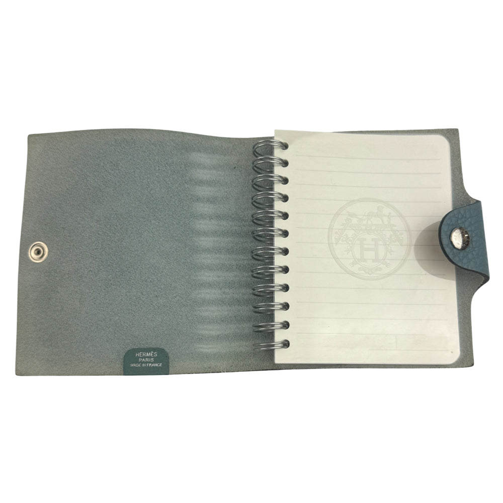 HERMES Ulysse PM Blue Leather Notebook LHQ1458