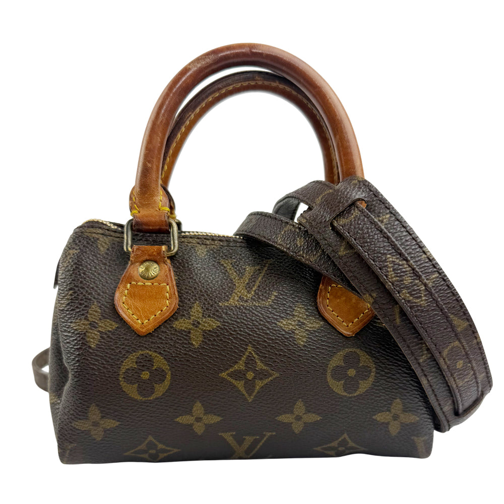 LOUIS VUITTON Mini Nano Speedy Monogram Shoulder Bag LHQ1468
