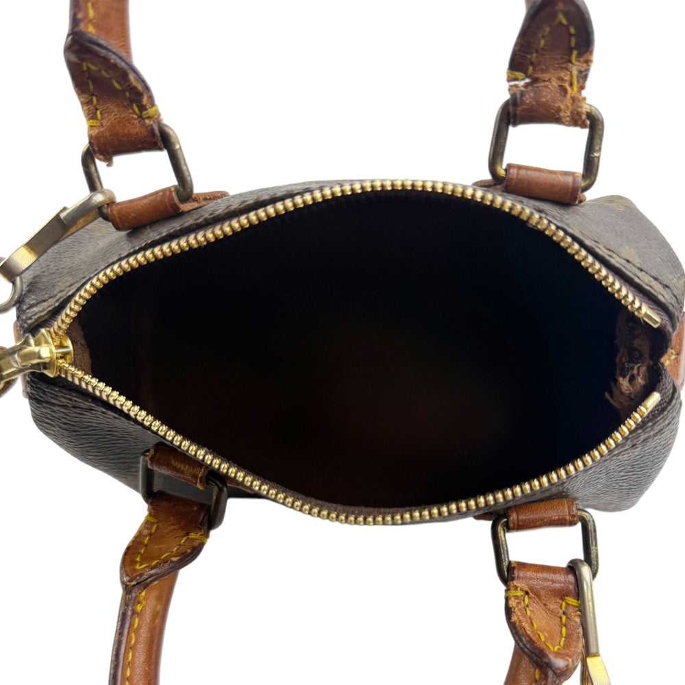 LOUIS VUITTON Mini Nano Speedy Monogram Shoulder Bag LHQ1468