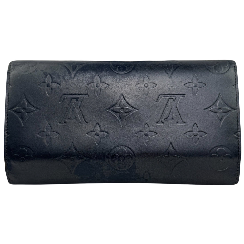 LOUIS VUITTON Sarah Empreinte Vernis Patent Leather Long TriFold Purse LHQ1469