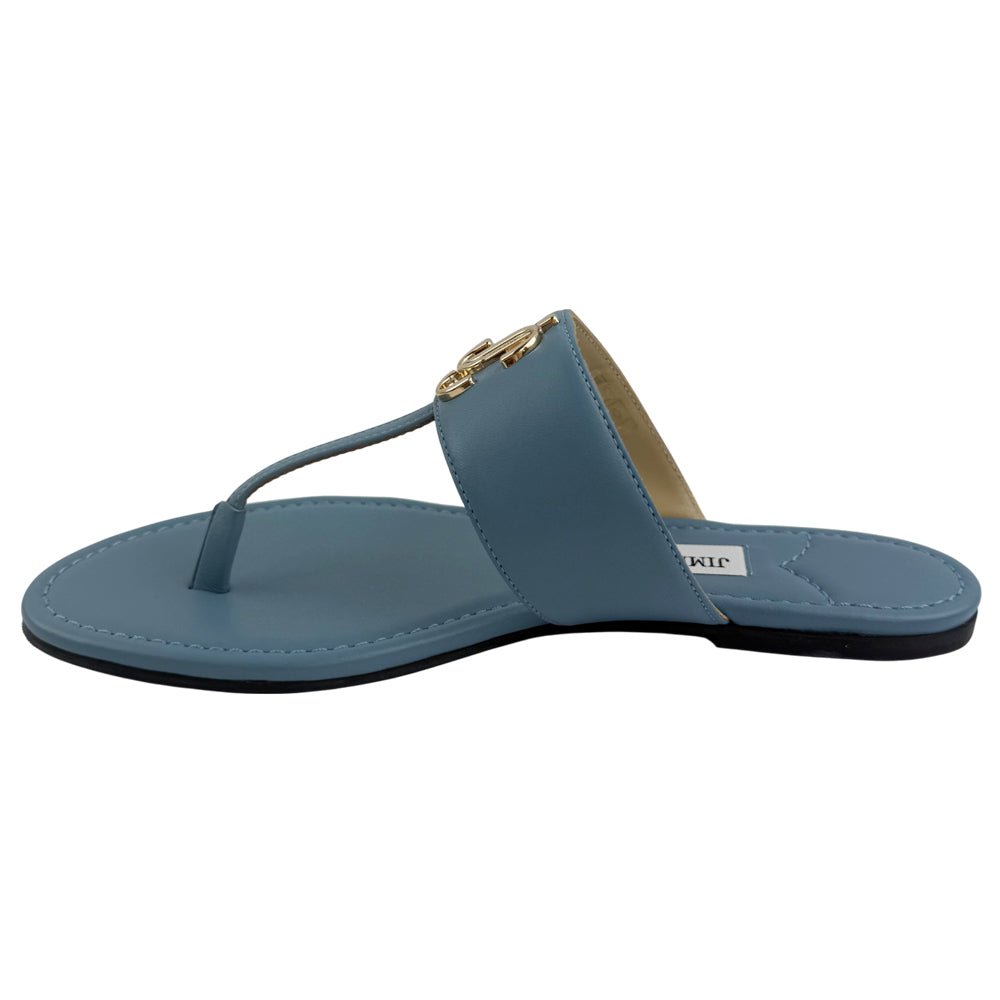 JIMMY CHOO Blue Leather Sandals Size UK 4 LHQ1471