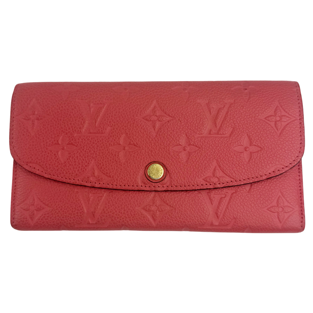 LOUIS VUITTON Emily Empreinte Pink Leather Long Purse LHQ1481