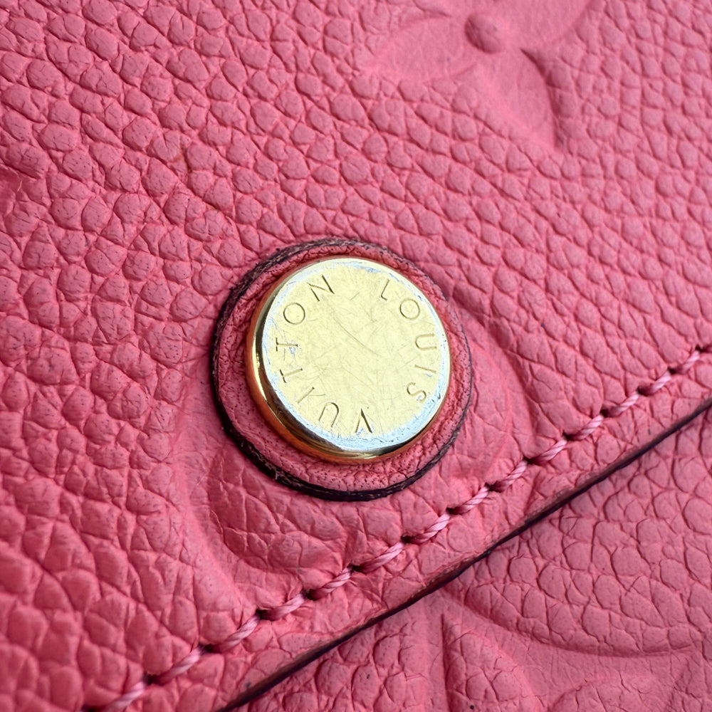 LOUIS VUITTON Emily Empreinte Pink Leather Long Purse LHQ1481