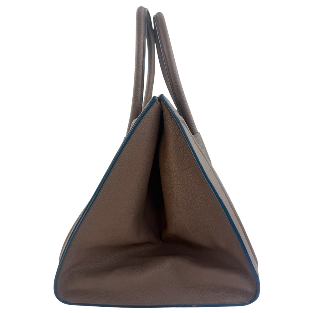 CELINE Phantom Brown Leather Medium Luggage Tote Bag LHQ1482