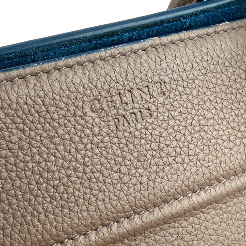 CELINE Phantom Brown Leather Medium Luggage Tote Bag LHQ1482