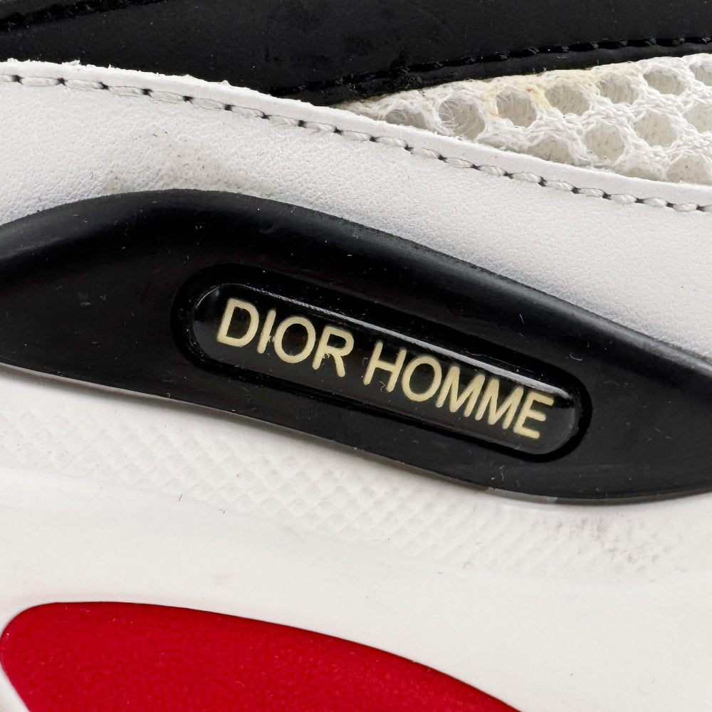CHRISTIAN DIOR B22 White & Black Trainers Size 7 UK LHQ1487