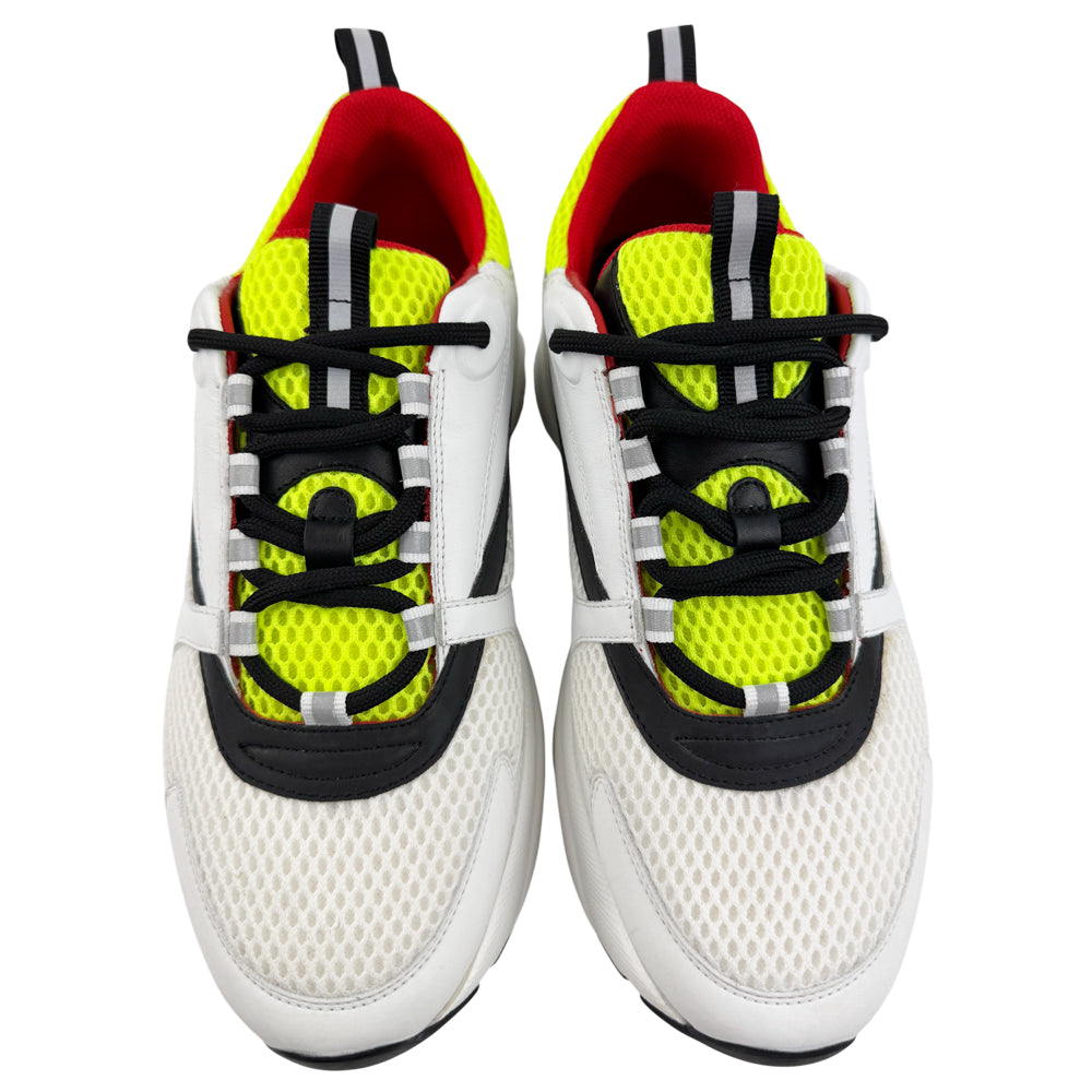 CHRISTIAN DIOR B22 White & Black Trainers Size 7 UK LHQ1487