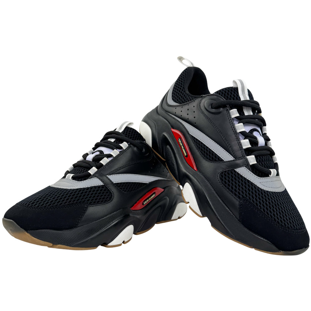 CHRISTIAN DIOR B22 Black & Grey Trainers Size 8 UK LHQ1488