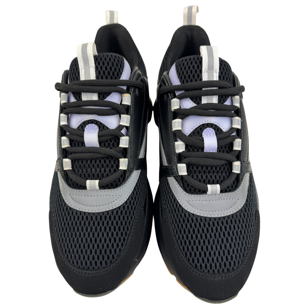 CHRISTIAN DIOR B22 Black & Grey Trainers Size 8 UK LHQ1488