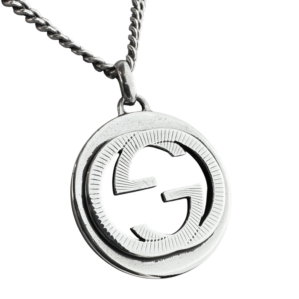 GUCCI Interlocking GG Silver Necklace LHQ1491