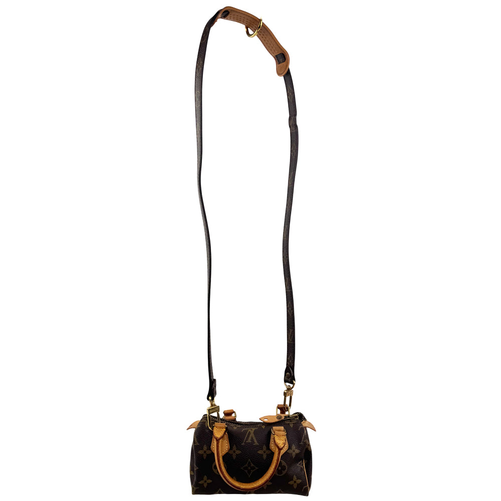 LOUIS VUITTON Mini Nano Speedy Monogram Shoulder Bag LHQ1492