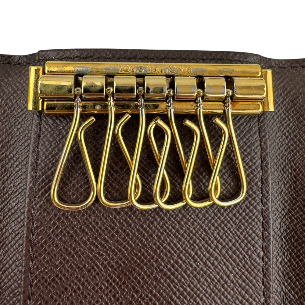 LOUIS VUITTON Damier Ebene 6 Key Holder LHQ1494