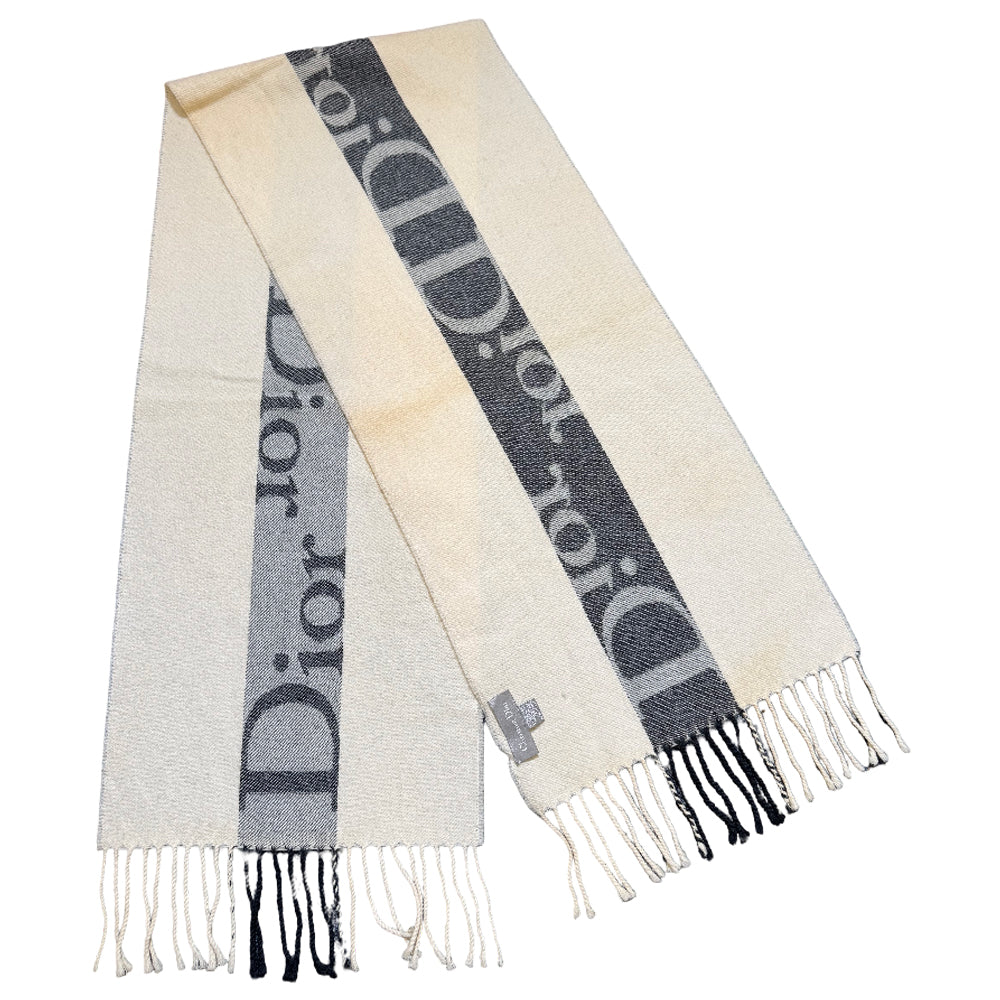 CHRISTIAN DIOR Cream Scarf LHQ1499