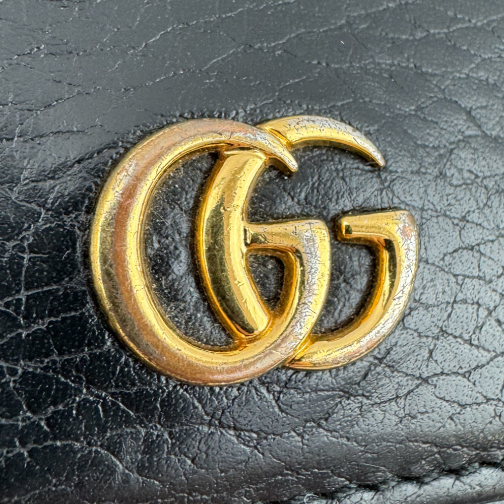 GUCCI GG Black Leather 6 Point Key Holder LHQ1505