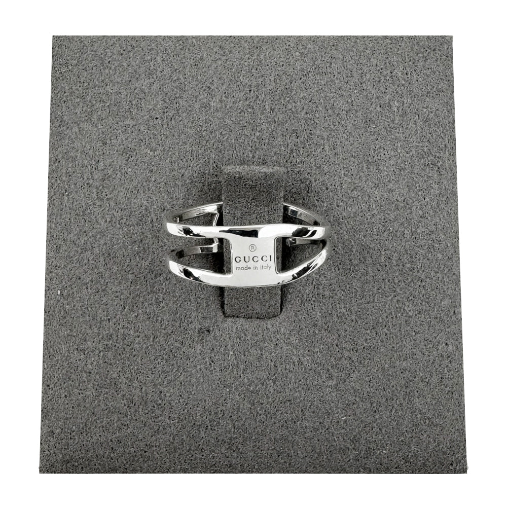 GUCCI Silver Ring Interlocking G Size I 1/2