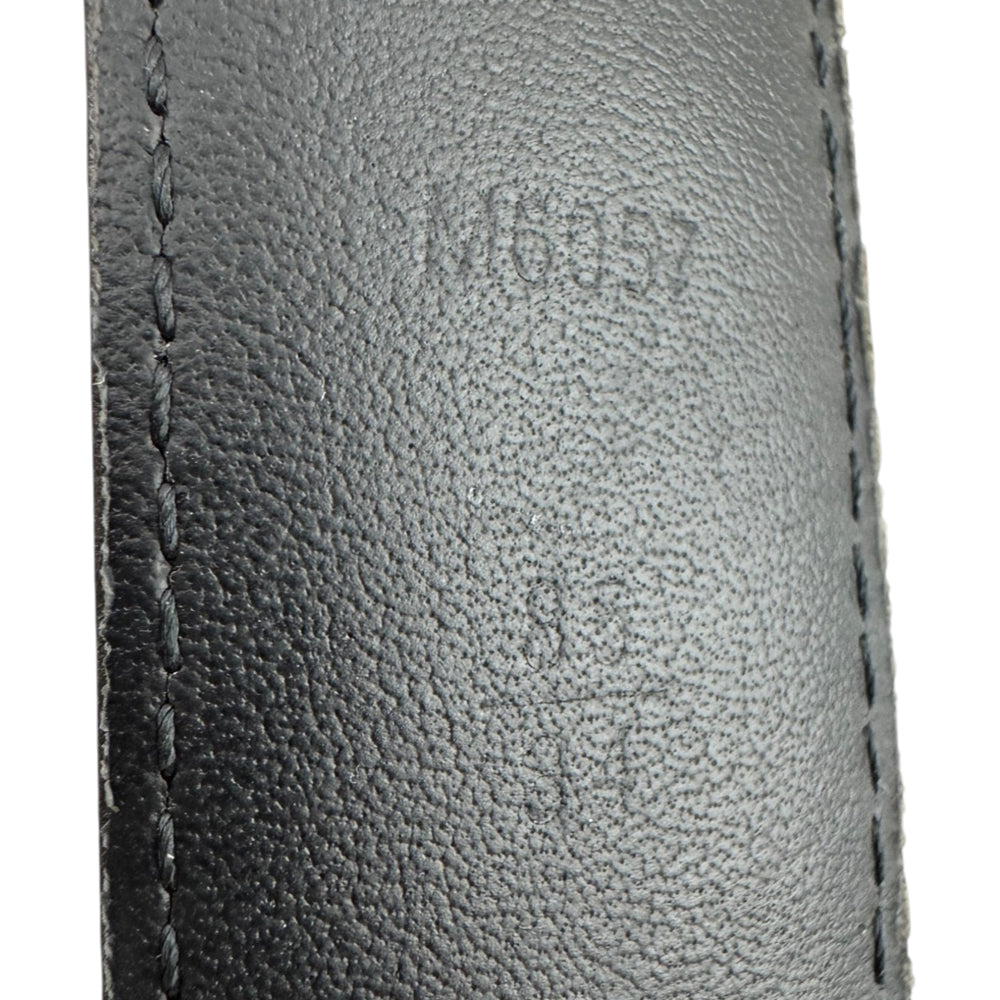 LOUIS VUITTON Damier Graphite Santur Neogram Belt Size 34" LHQ1516