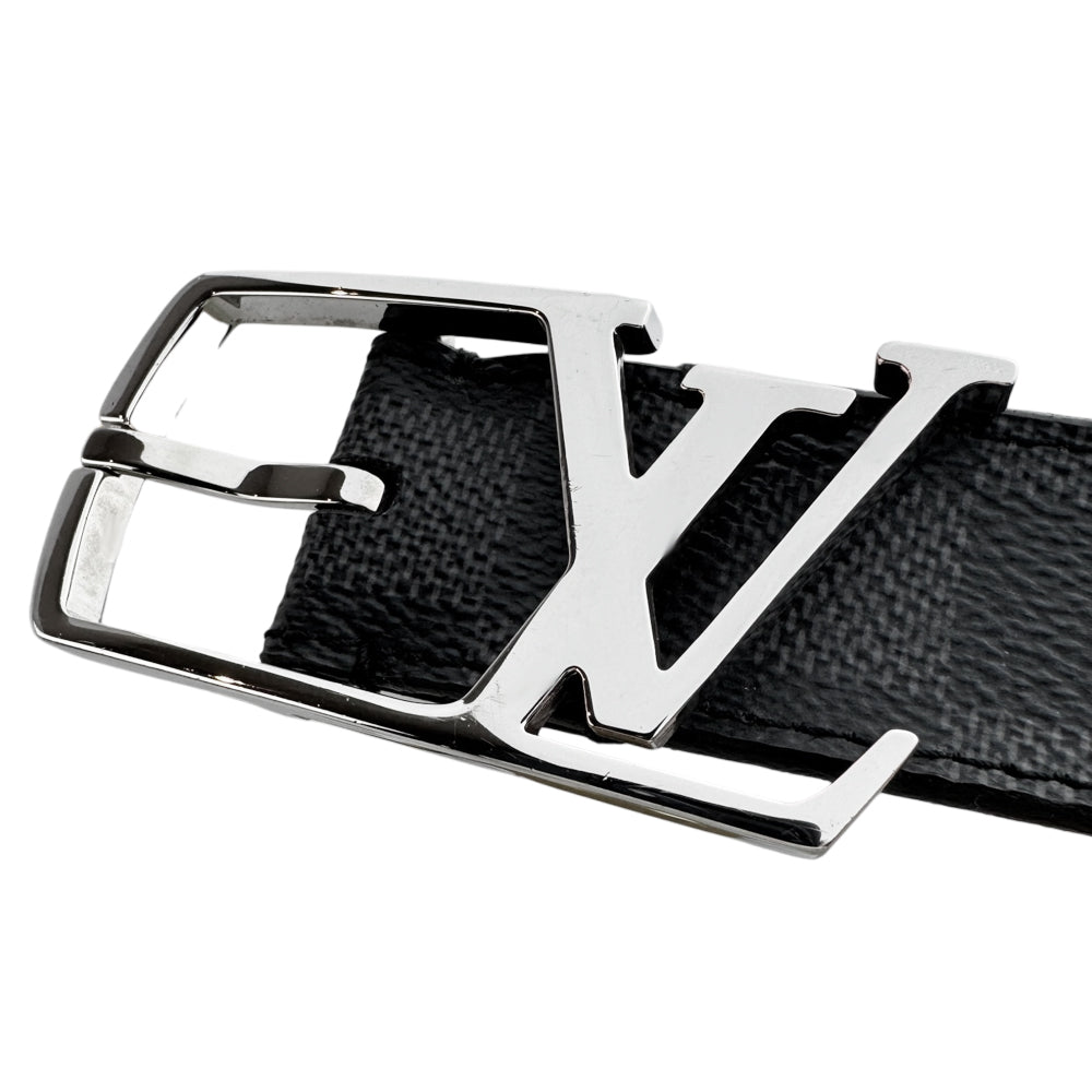 LOUIS VUITTON Damier Graphite Santur Neogram Belt Size 34" LHQ1516