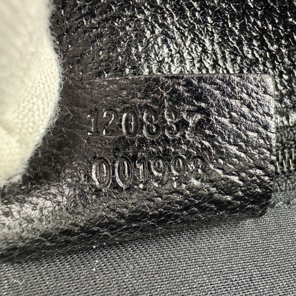 GUCCI GG Black Canvas Tote Shoulder Bag LHQ1519