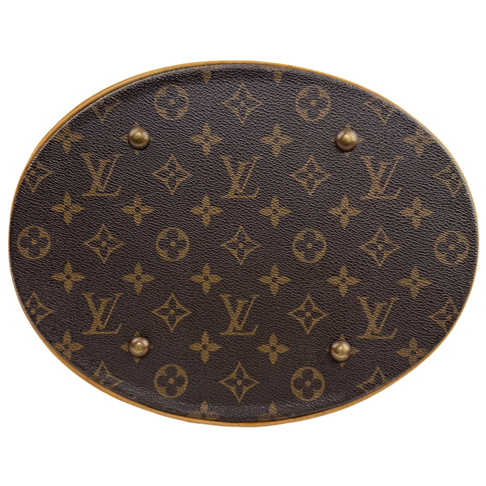 LOUIS VUITTON Brown Monogram Bucket GM Tote Shoulder Bag LHQ1528
