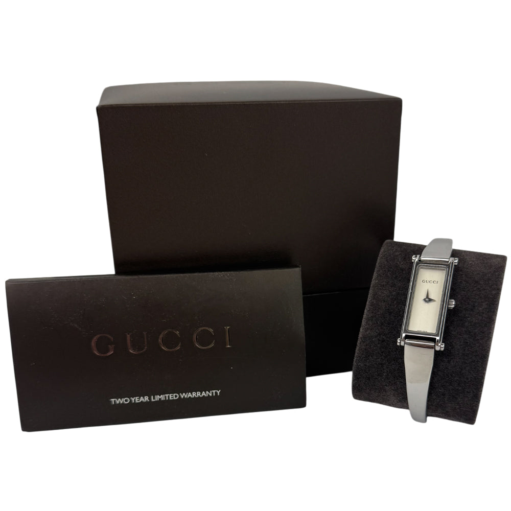 GUCCI Cream Dial Stainless Steel Bracelet Watch LHQ1535