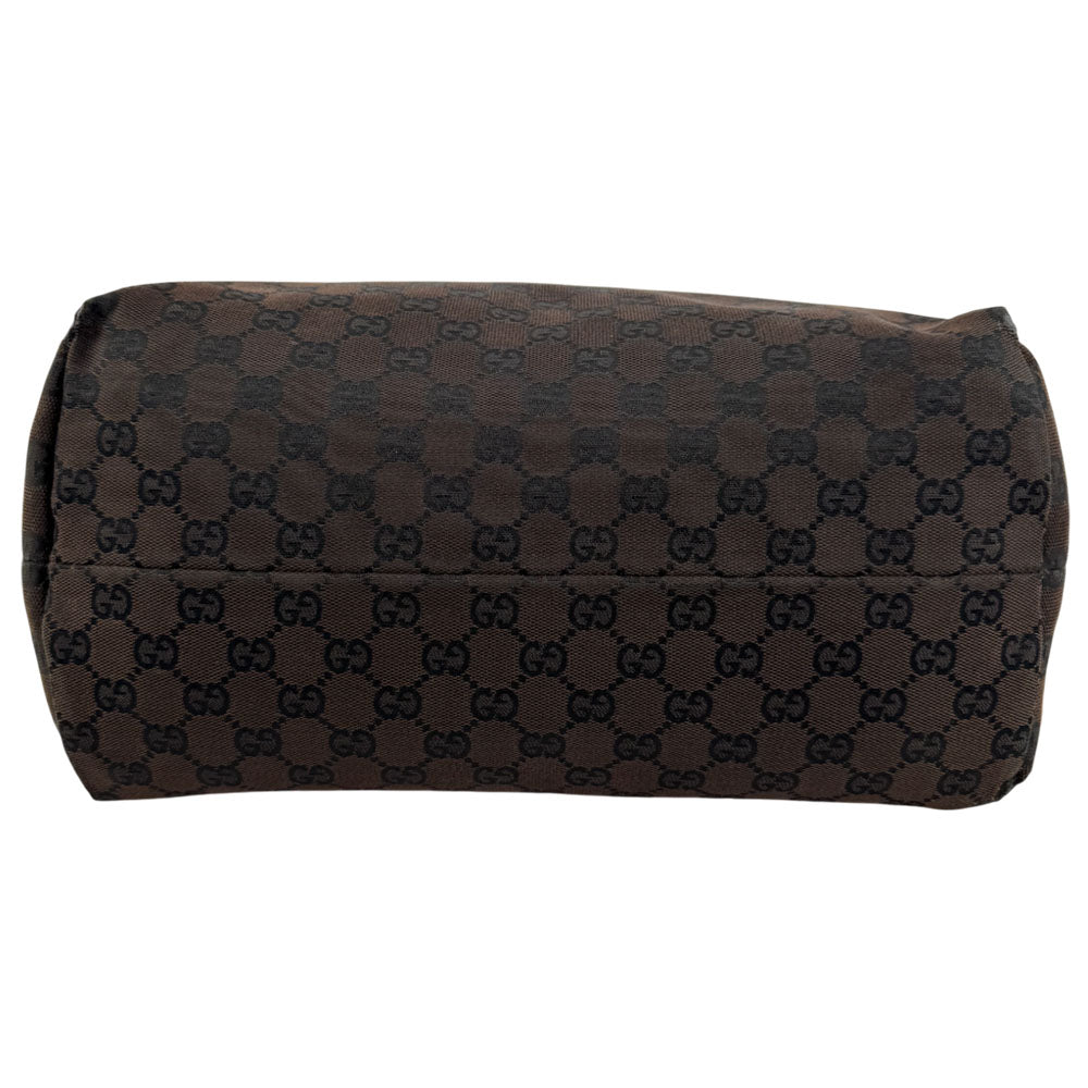 GUCCI GG Dark Brown Canvas Tote Bag LHQ1540