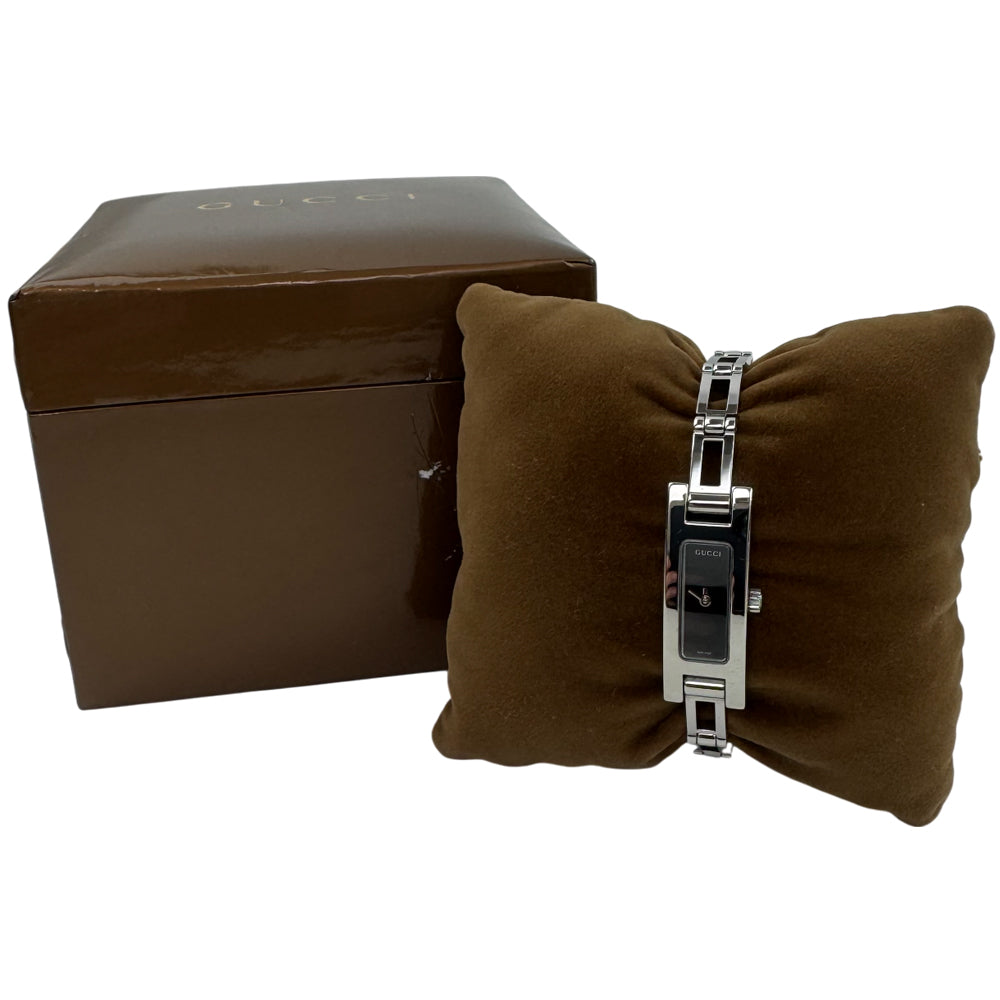 GUCCI Silver Black Dial Stainless Steel Watch LHQ1549