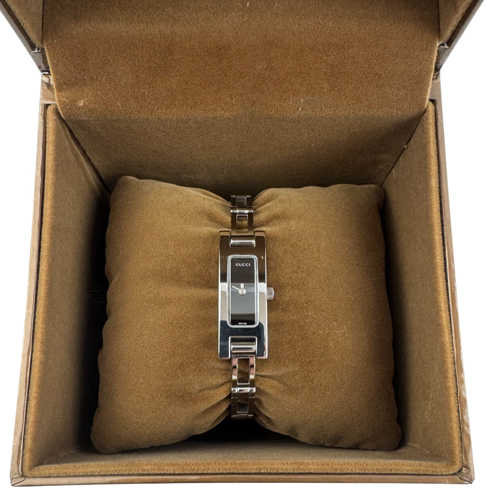 GUCCI Silver Black Dial Stainless Steel Watch LHQ1549