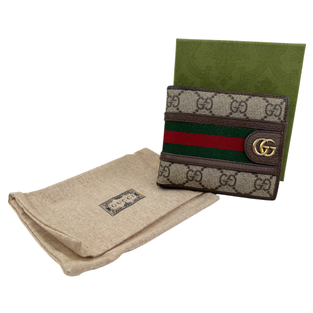GUCCI GG Canvas Sherry Line Wallet LHQ1551
