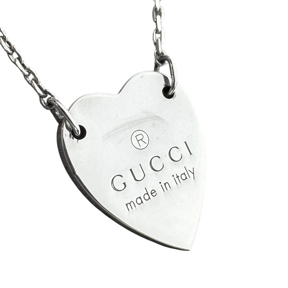 GUCCI Heart Silver Necklace LHQ1552