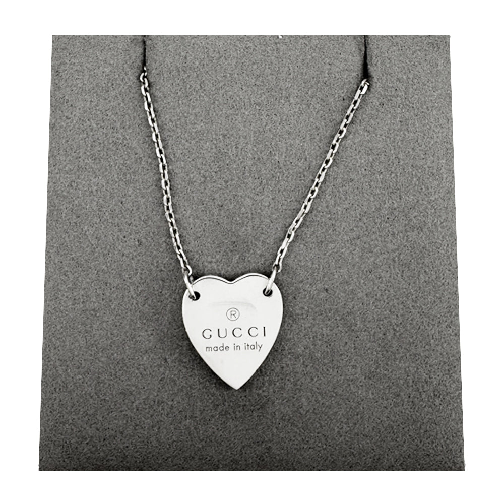 GUCCI Heart Silver Necklace LHQ1552