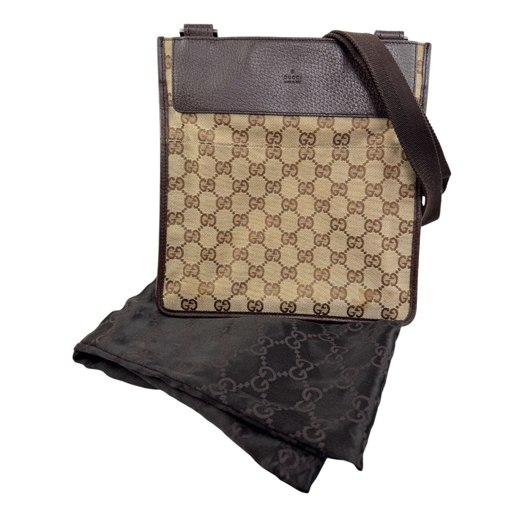 GUCCI GG Canvas Crossbody Shoulder Bag LHQ1558