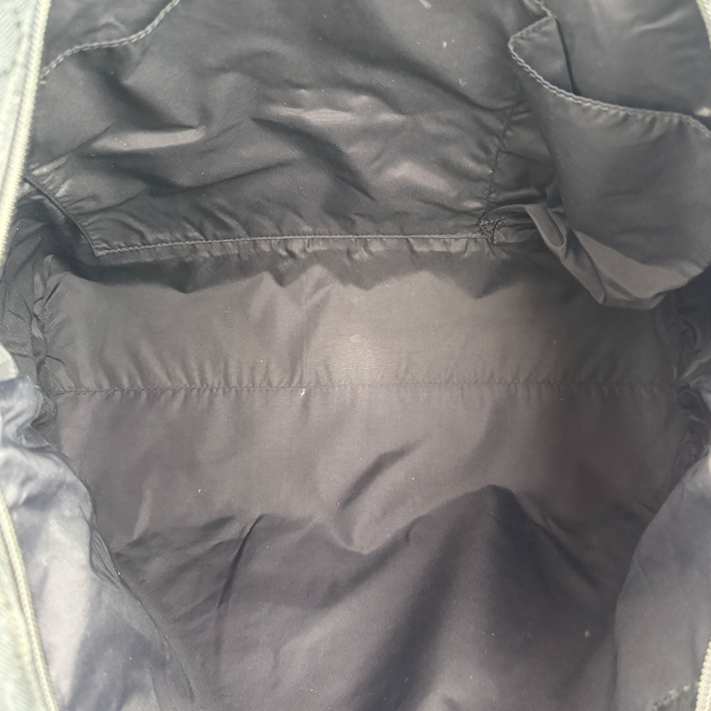 GUCCI GG Sherry Line Black Canvas Tote Shoulder Bag LHQ1559