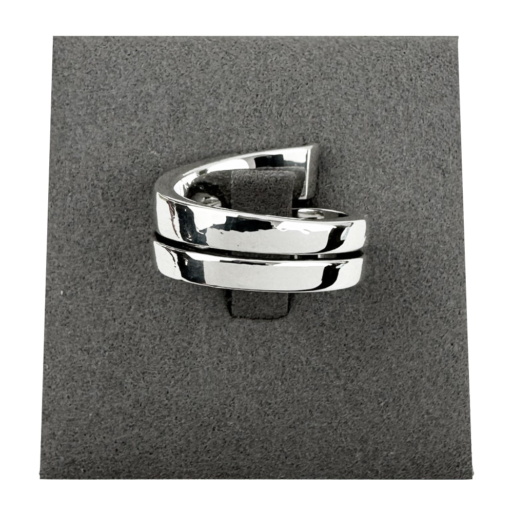 GUCCI G Spiral Silver Ring Size P LHQ1564