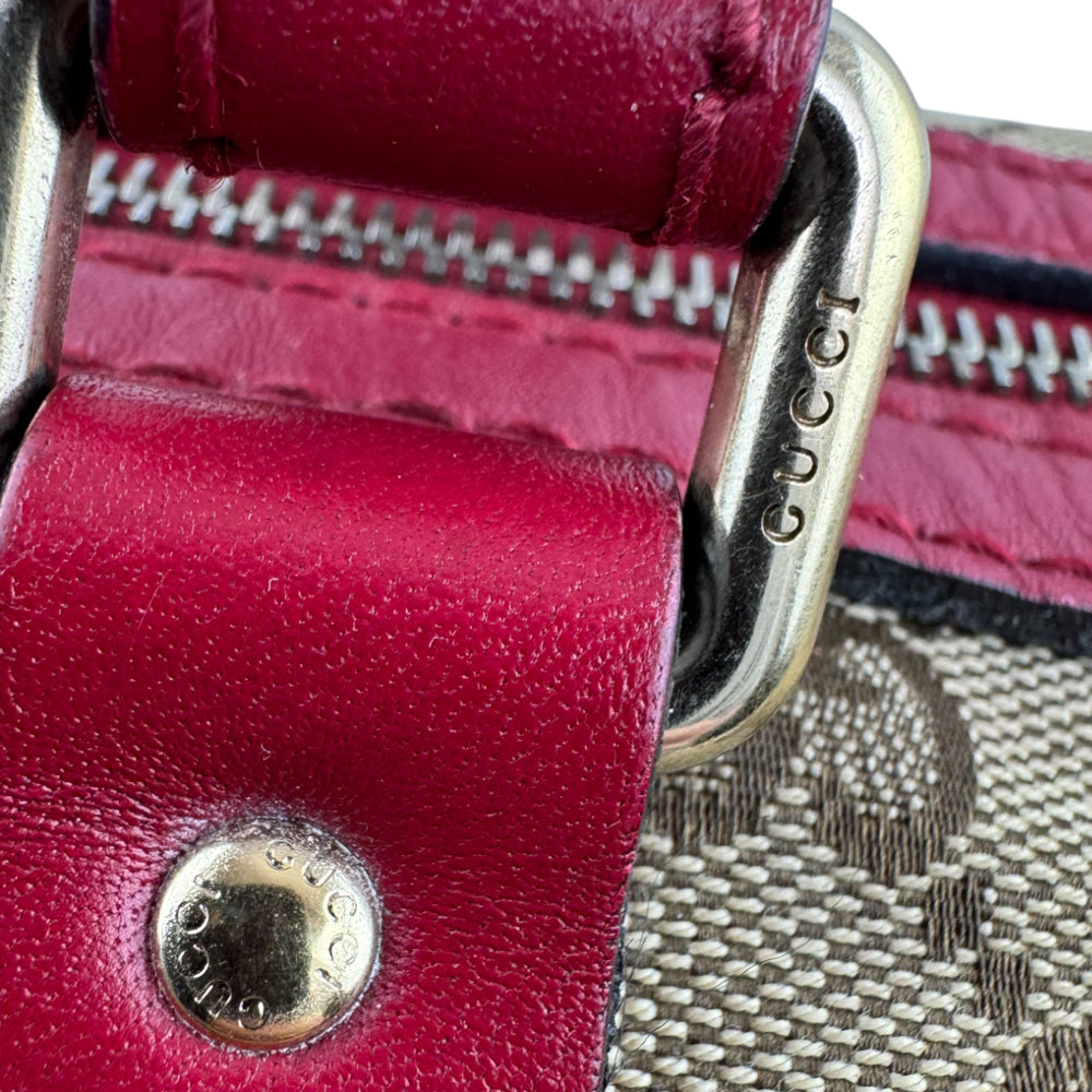 GUCCI Brown GG Canvas Boston Bag LHQ1573