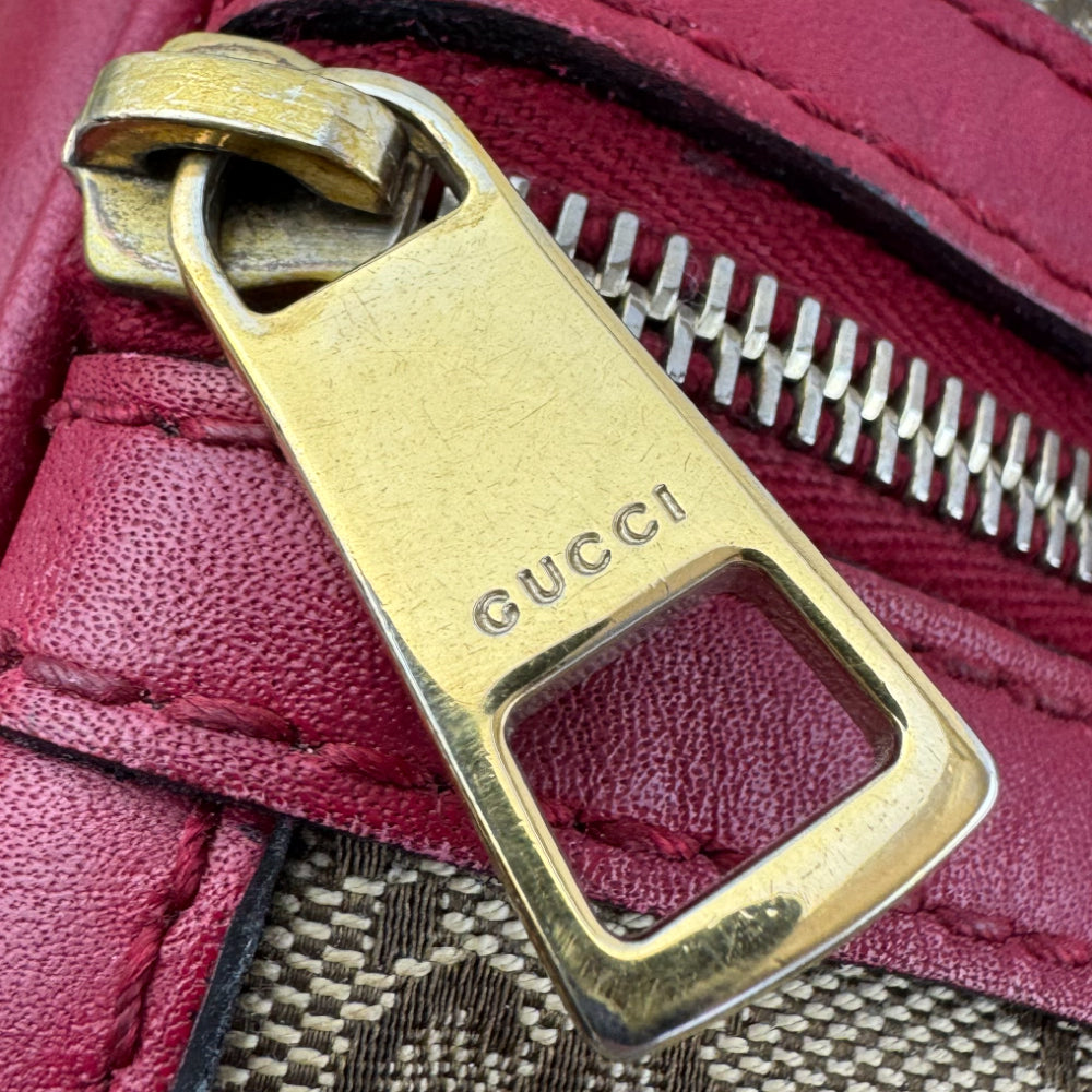 GUCCI Brown GG Canvas Boston Bag LHQ1573