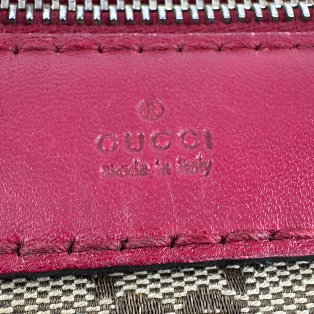 GUCCI Brown GG Canvas Boston Bag LHQ1573