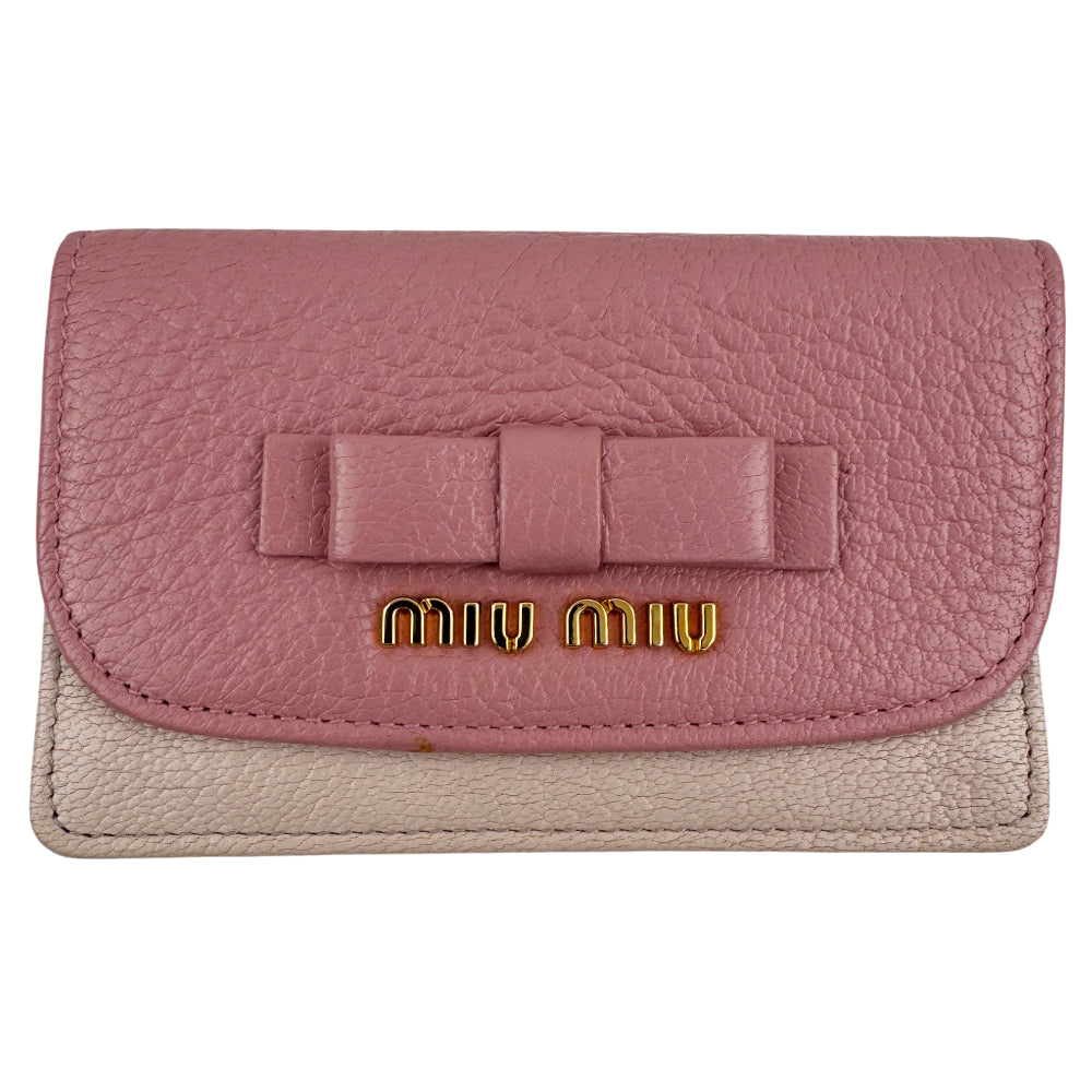 MIU MIU Pink Leather Flap Purse LHQ1579