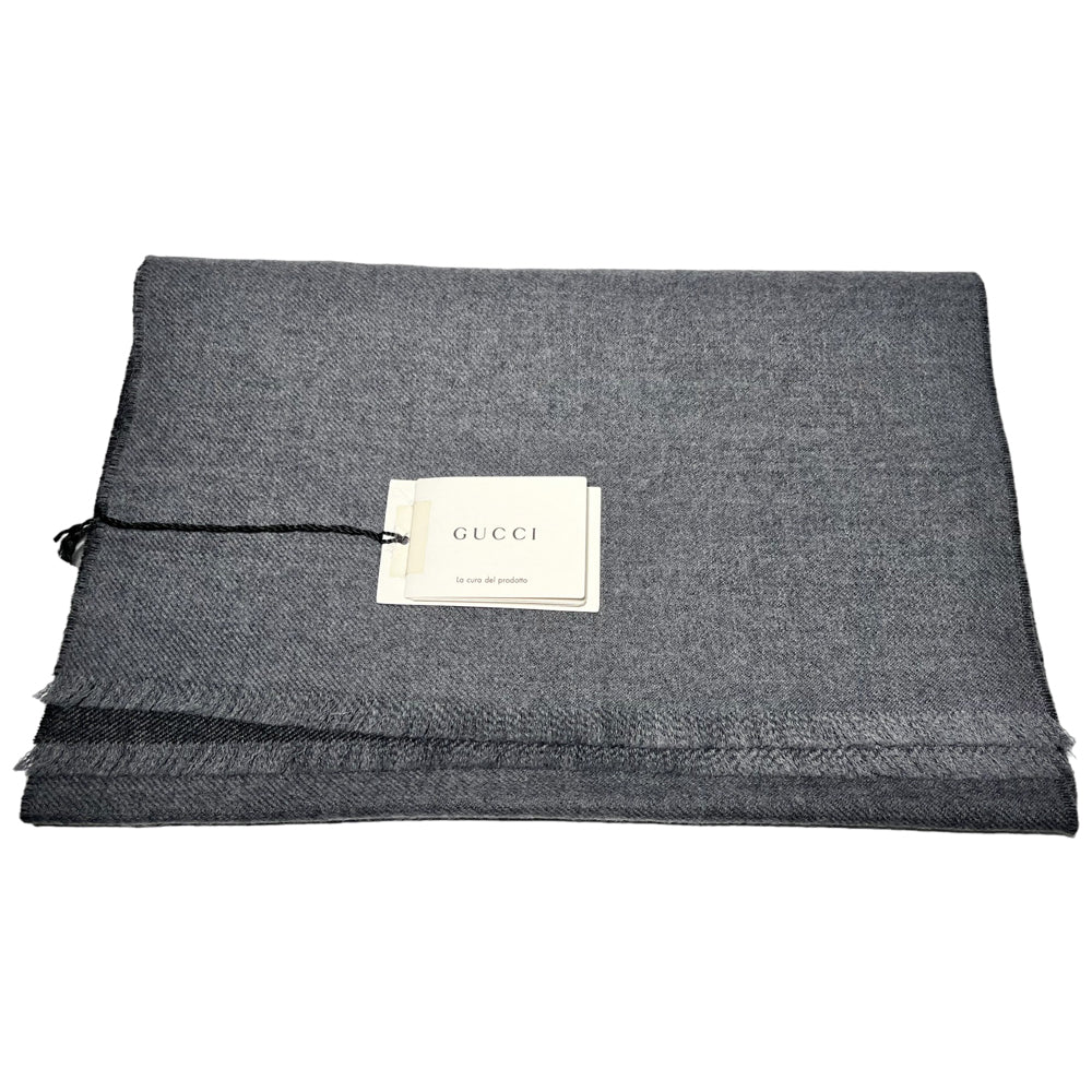 GUCCI GG Scarf Charcoal LHQ158