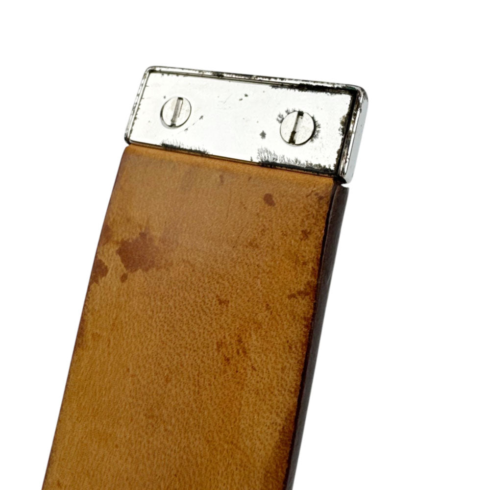 LOUIS VUITTON Monogram Santur Silver Buckle Belt Size 30" LHQ1582