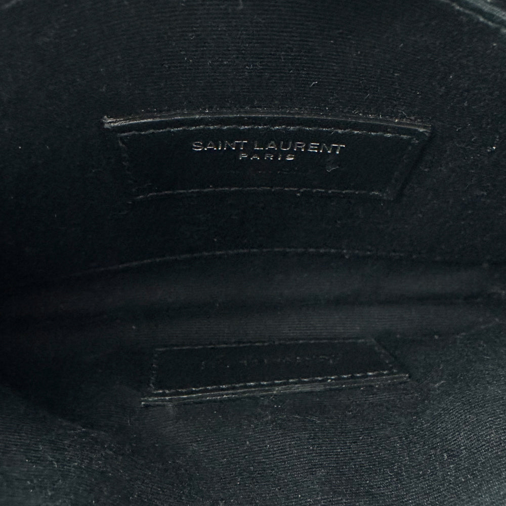 SAINT LAURENT YSL Black Leather Clutch Pouch LHQ1591