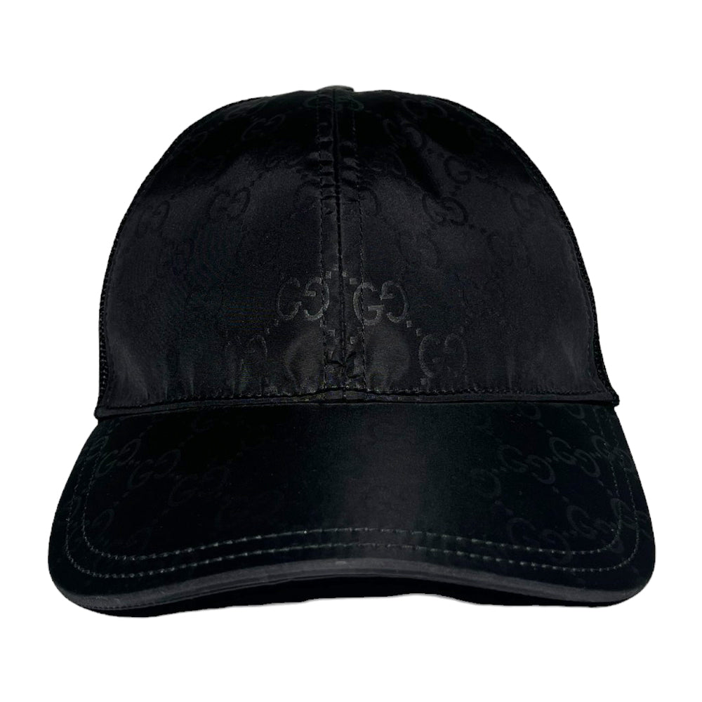 GUCCI GG Gorra de malla negra ajustable LHQ160