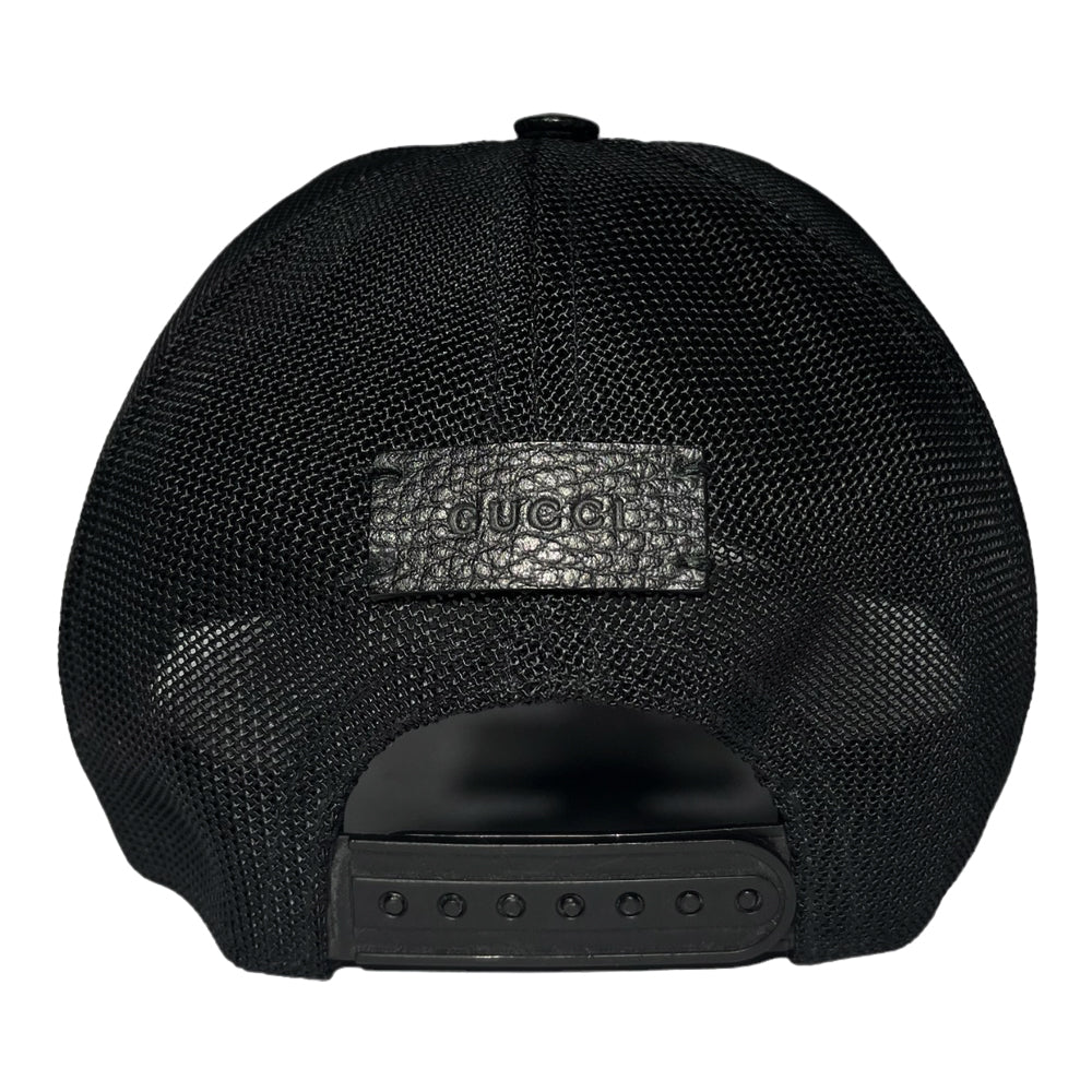 GUCCI GG Gorra de malla negra ajustable LHQ160