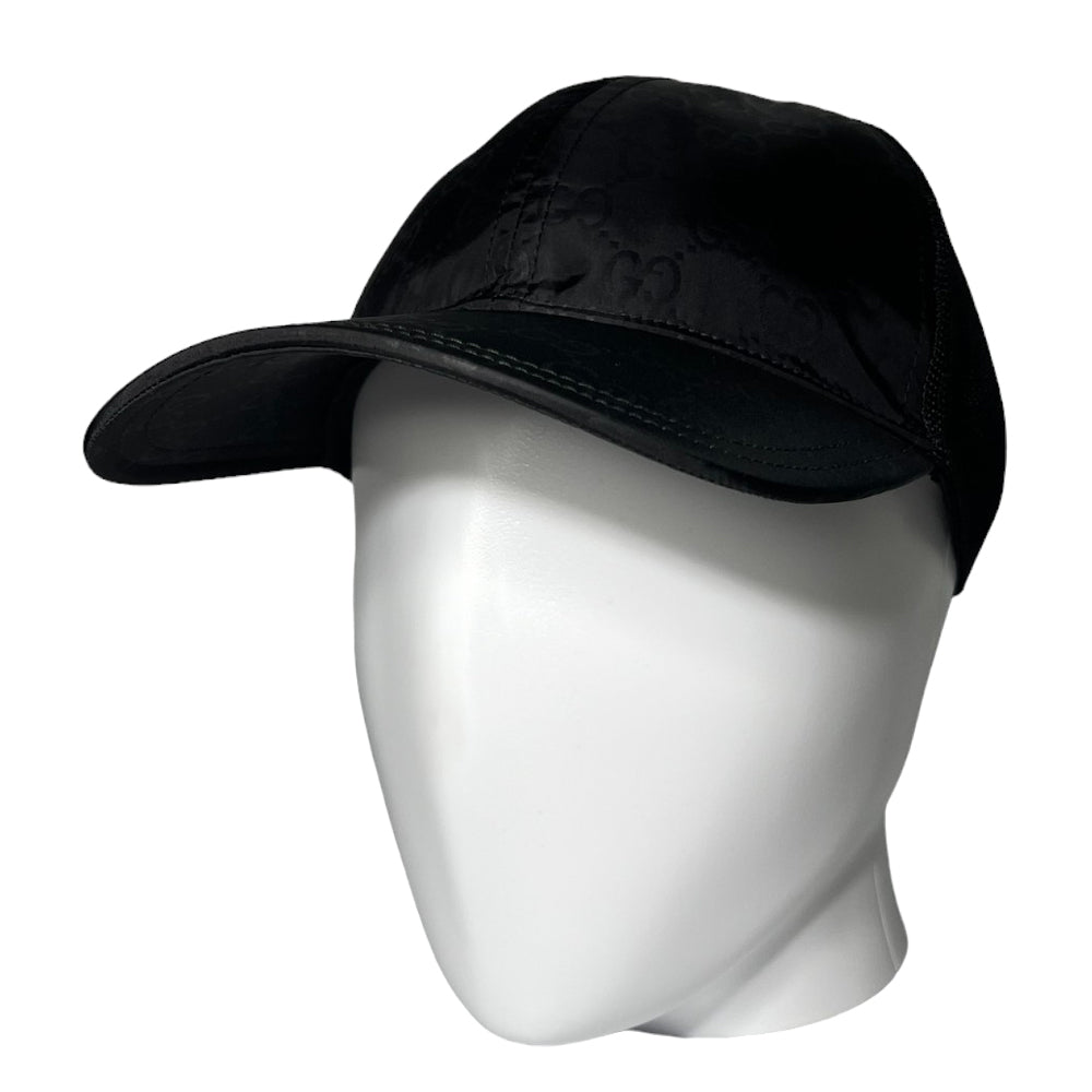 GUCCI GG Gorra de malla negra ajustable LHQ160