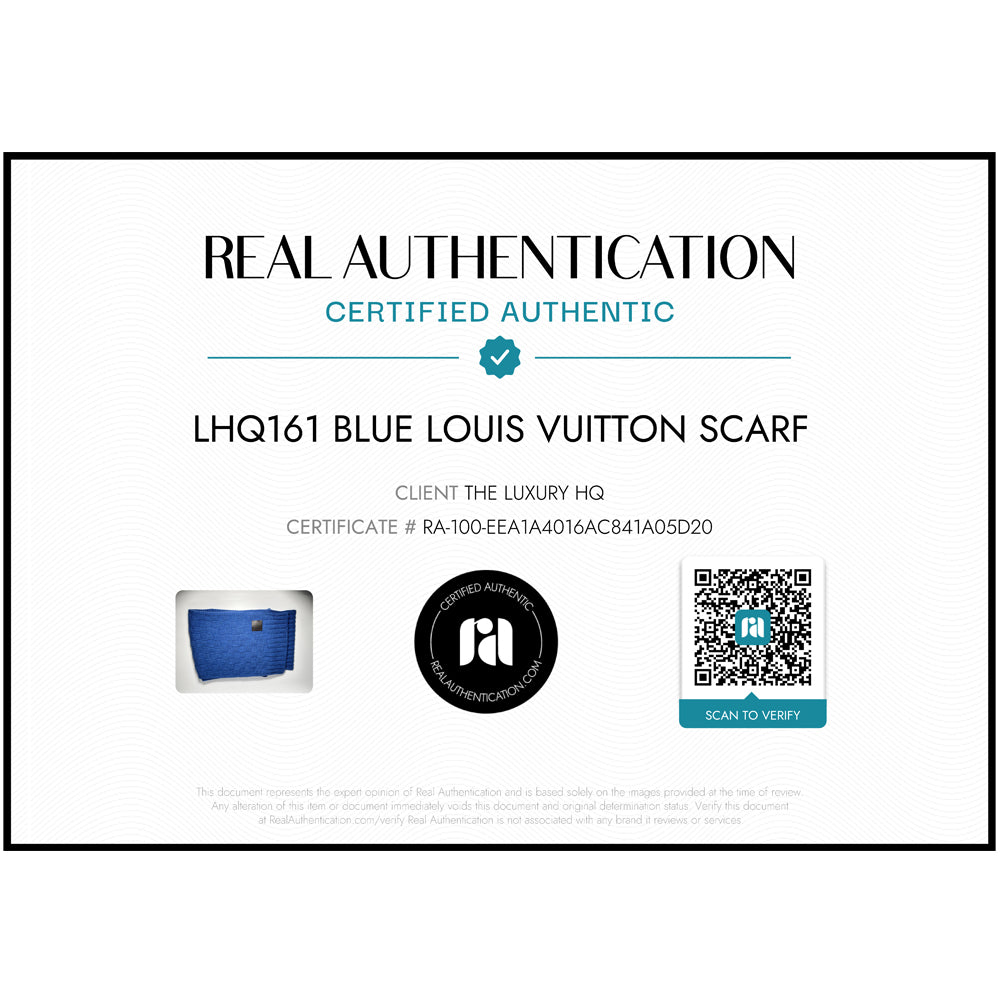 LOUIS VUITTON Sciarpa Escharp Helsinki Muffler Blu LHQ161