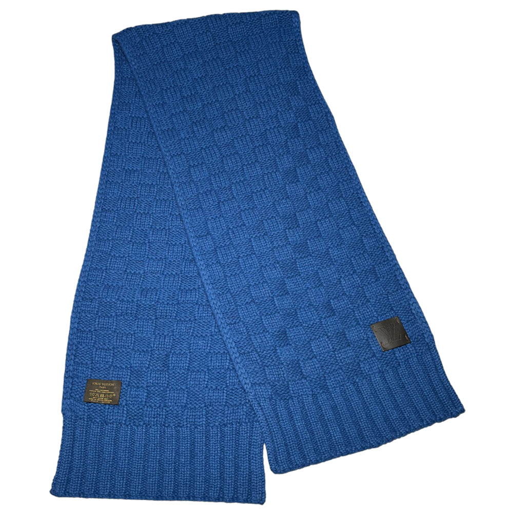 LOUIS VUITTON Escharp Helsinki Muffler Scarf Bleu LHQ161