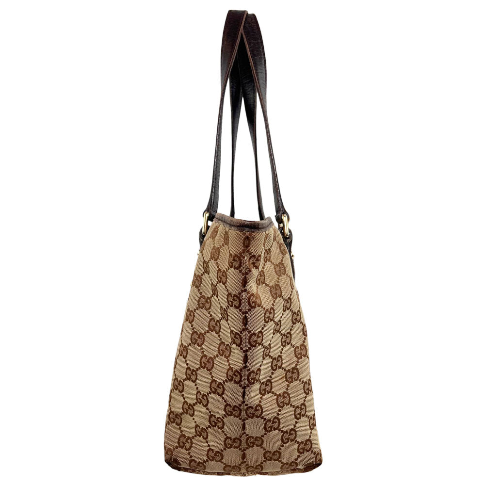 GUCCI GG Canvas Sherry Line Tote Bag LHQ1610