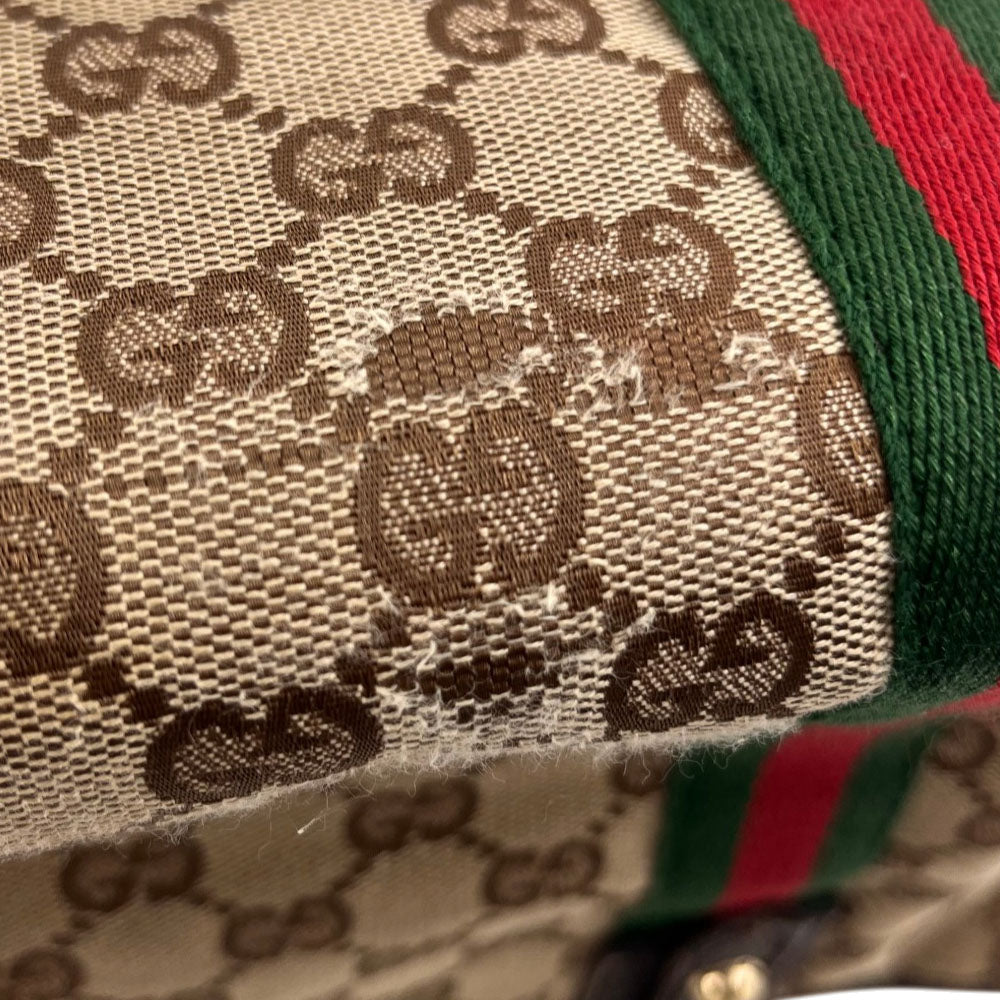 GUCCI GG Canvas Sherry Line Tote Bag LHQ1610