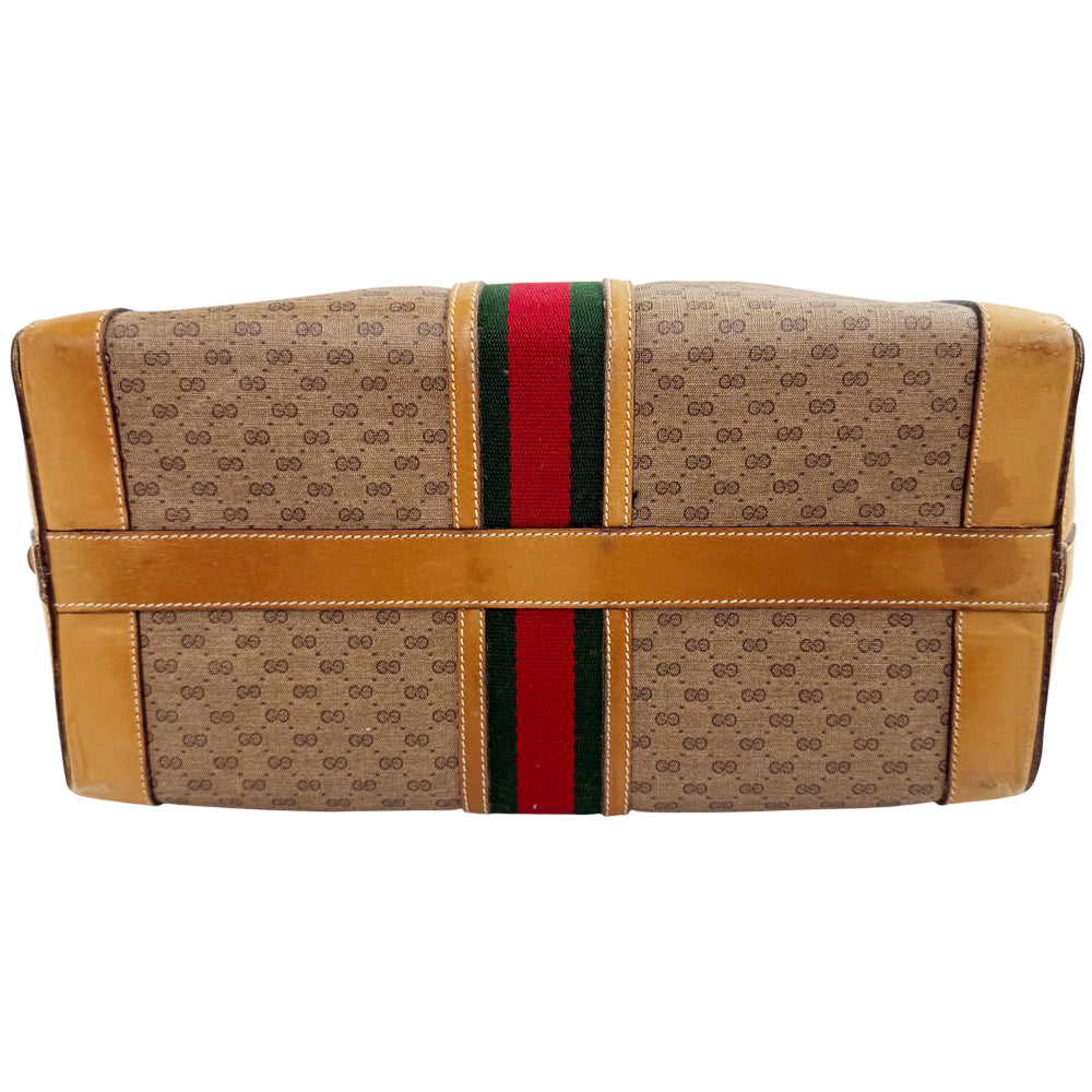 GUCCI Micro GG Supreme Sherry Line Boston Bag LHQ1621